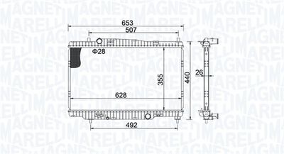 Radiator, engine cooling MAGNETI MARELLI 350213155400