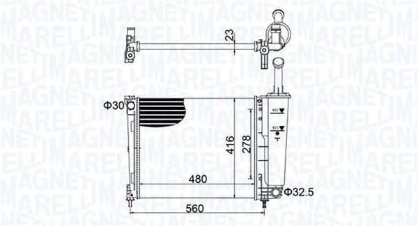 MAGNETI MARELLI 350213155700 Radiator, engine cooling