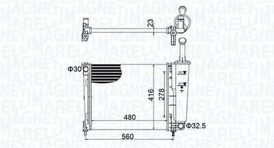 Radiator, engine cooling MAGNETI MARELLI 350213155700