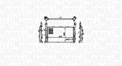 Radiator, engine cooling MAGNETI MARELLI 350213155800