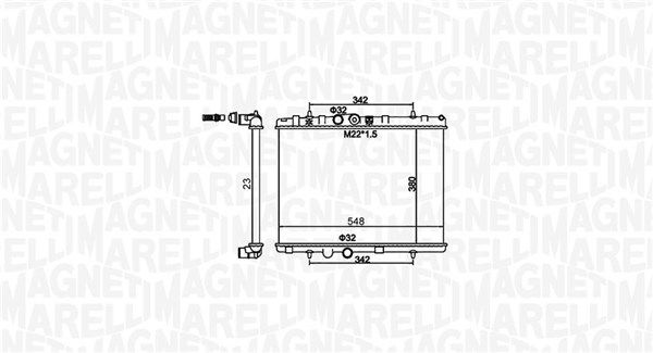 MAGNETI MARELLI 350213156100 Radiator, engine cooling
