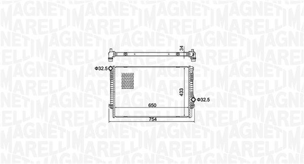 MAGNETI MARELLI 350213156200 Radiator, engine cooling