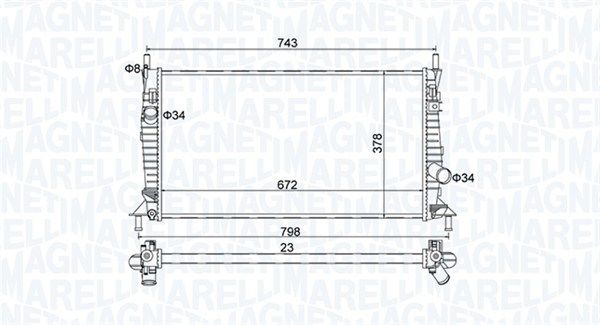 MAGNETI MARELLI 350213157400 Radiator, engine cooling
