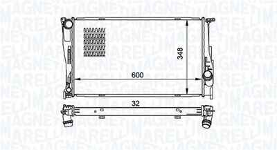 Radiator, engine cooling MAGNETI MARELLI 350213157500