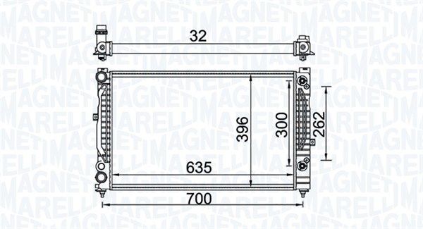 MAGNETI MARELLI 350213157600 Radiator, engine cooling
