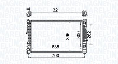 Radiator, engine cooling MAGNETI MARELLI 350213157600