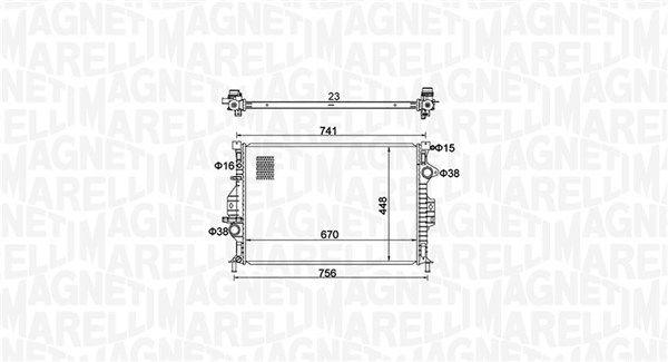 MAGNETI MARELLI 350213157700 Radiator, engine cooling