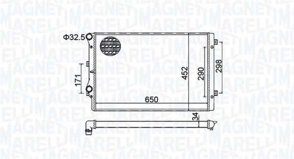 MAGNETI MARELLI 350213157800 Radiator, engine cooling