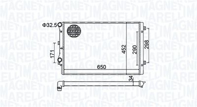 Radiator, engine cooling MAGNETI MARELLI 350213157800