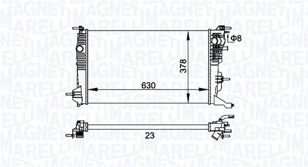 MAGNETI MARELLI 350213158300 Radiator, engine cooling