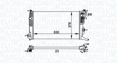 Radiator, engine cooling MAGNETI MARELLI 350213158300