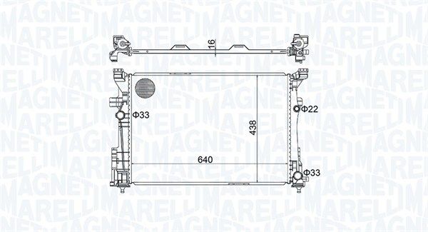 MAGNETI MARELLI 350213158600 Radiator, engine cooling