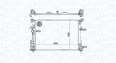 Radiator, engine cooling MAGNETI MARELLI 350213158600