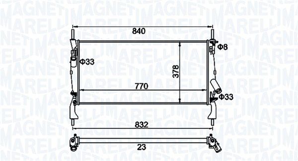 MAGNETI MARELLI 350213158900 Radiator, engine cooling