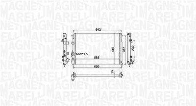 Radiator, engine cooling MAGNETI MARELLI 350213159100