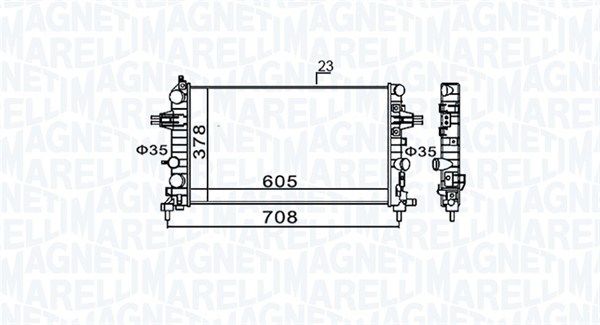 MAGNETI MARELLI 350213159300 Radiator, engine cooling