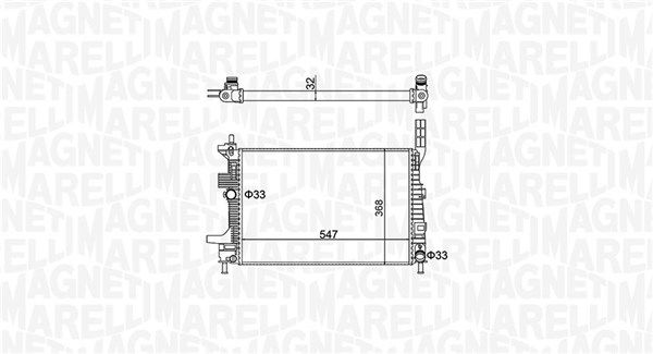MAGNETI MARELLI 350213159700 Radiator, engine cooling