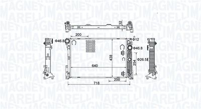 Radiator, engine cooling MAGNETI MARELLI 350213159800