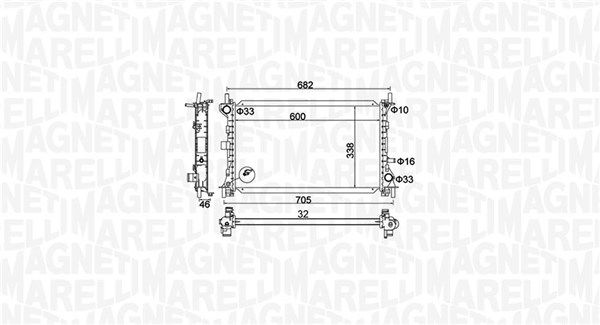 MAGNETI MARELLI 350213159900 Radiator, engine cooling