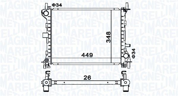 MAGNETI MARELLI 350213160300 Radiator, engine cooling