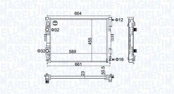 MAGNETI MARELLI 350213160600 Radiator, engine cooling