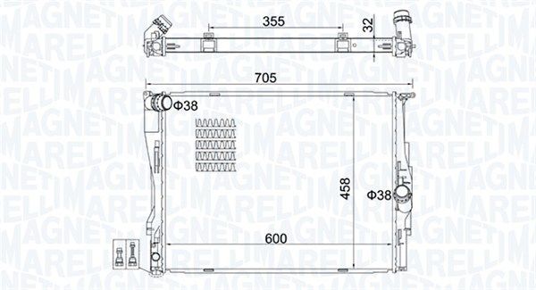 MAGNETI MARELLI 350213160700 Radiator, engine cooling