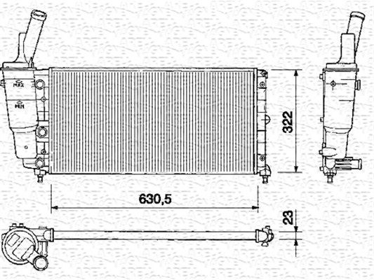 MAGNETI MARELLI 350213161000 Radiator, engine cooling