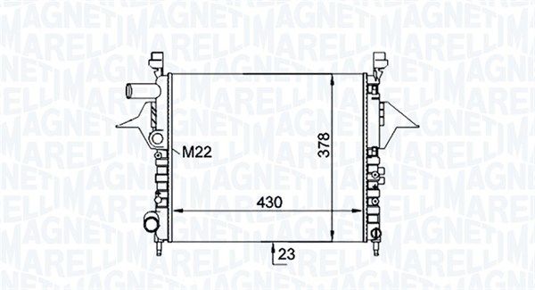 MAGNETI MARELLI 350213161200 Radiator, engine cooling