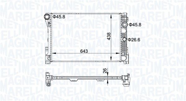 MAGNETI MARELLI 350213161300 Radiator, engine cooling
