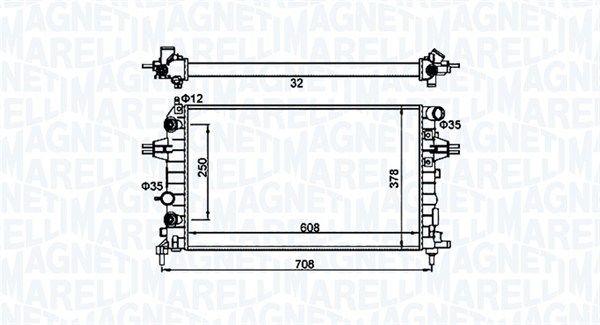 MAGNETI MARELLI 350213161700 Radiator, engine cooling