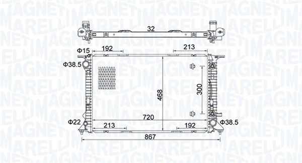 MAGNETI MARELLI 350213161800 Radiator, engine cooling