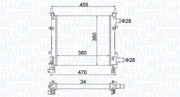 MAGNETI MARELLI 350213161900 Radiator, engine cooling