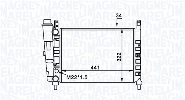 MAGNETI MARELLI 350213162300 Radiator, engine cooling