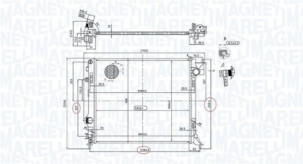 MAGNETI MARELLI 350213163200 Radiator, engine cooling