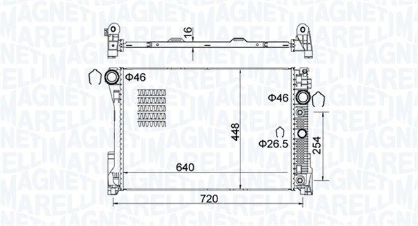 MAGNETI MARELLI 350213163300 Radiator, engine cooling