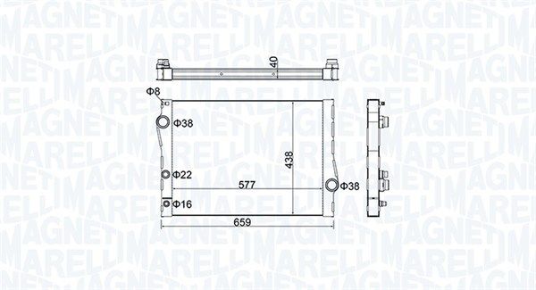 MAGNETI MARELLI 350213163500 Radiator, engine cooling