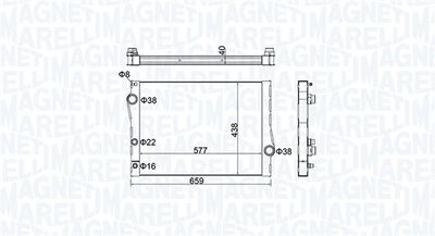 Radiator, engine cooling MAGNETI MARELLI 350213163500
