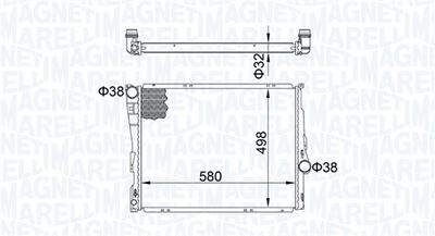 Radiator, engine cooling MAGNETI MARELLI 350213163600