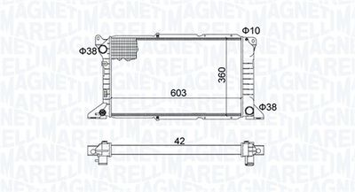 Radiator, engine cooling MAGNETI MARELLI 350213163800