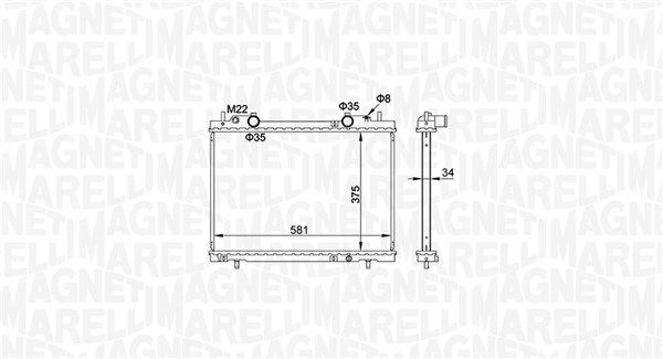 MAGNETI MARELLI 350213163900 Radiator, engine cooling