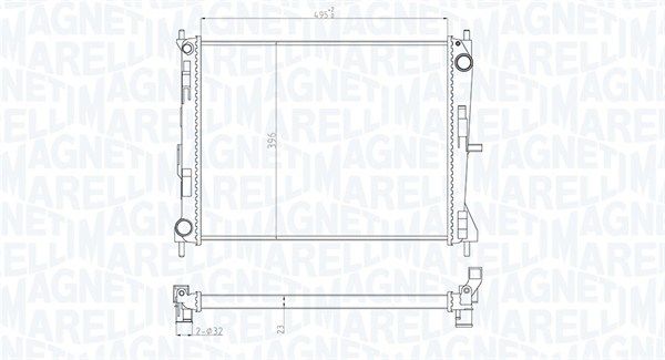 MAGNETI MARELLI 350213165300 Radiator, engine cooling
