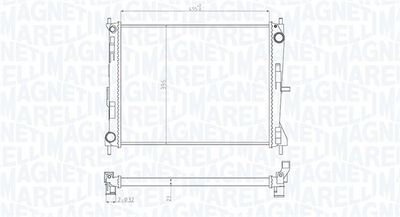 Radiator, engine cooling MAGNETI MARELLI 350213165300