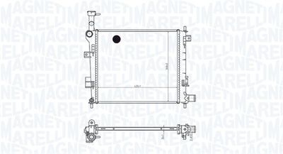 Radiator, engine cooling MAGNETI MARELLI 350213165400