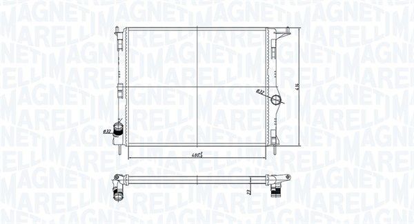 MAGNETI MARELLI 350213165900 Radiator, engine cooling