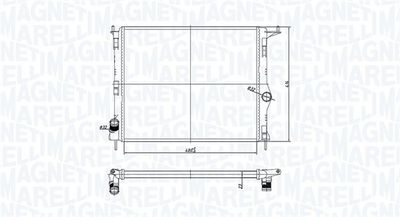 Radiator, engine cooling MAGNETI MARELLI 350213165900