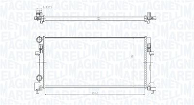 Radiator, engine cooling MAGNETI MARELLI 350213166200