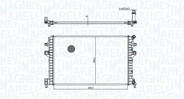 MAGNETI MARELLI 350213166300 Radiator, engine cooling
