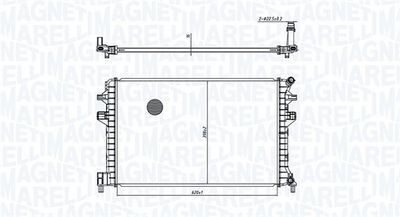 Radiator, engine cooling MAGNETI MARELLI 350213166300