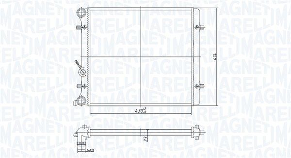 MAGNETI MARELLI 350213166700 Radiator, engine cooling