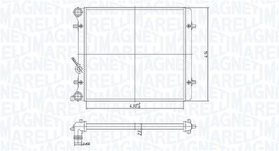 Radiator, engine cooling MAGNETI MARELLI 350213166700